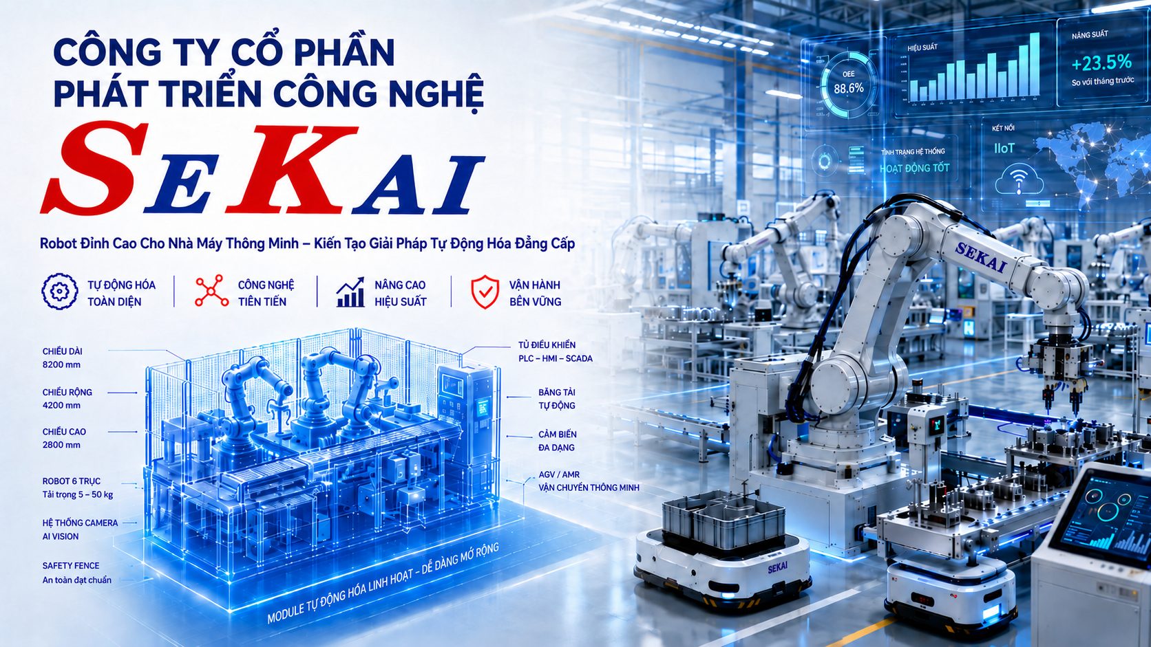 Sekai — Robot đỉnh cao cho nhà máy thông minh, kiến tạo giải pháp tự động hóa