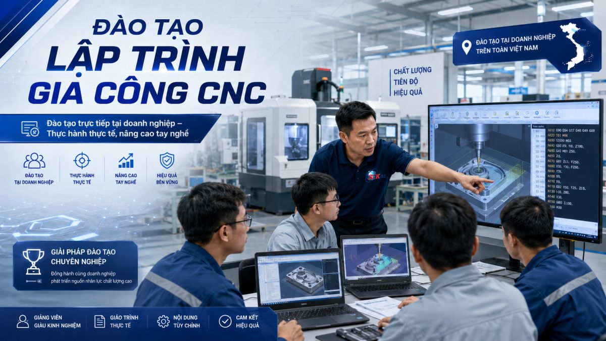 Đào tạo lập trình gia công CNC trực tiếp tại doanh nghiệp