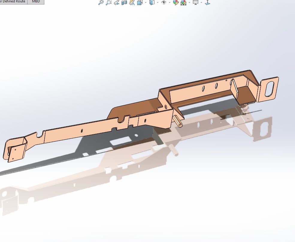 Thiết kế 3D chi tiết kim loại tấm dạng thanh giằng – khung đỡ